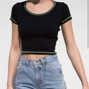Black/green Brandy Melville small tee
